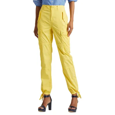 Petite Featherweight Twill Cargo Ankle Pants