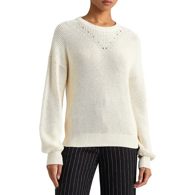 Blouson-Sleeve Sweater