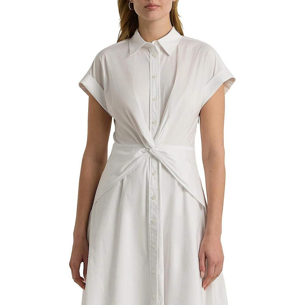 Twist-Front Shirtdress