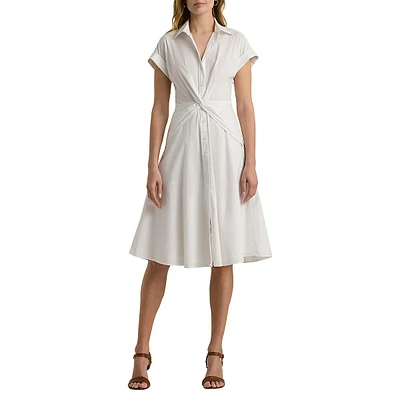 Twist-Front Shirtdress