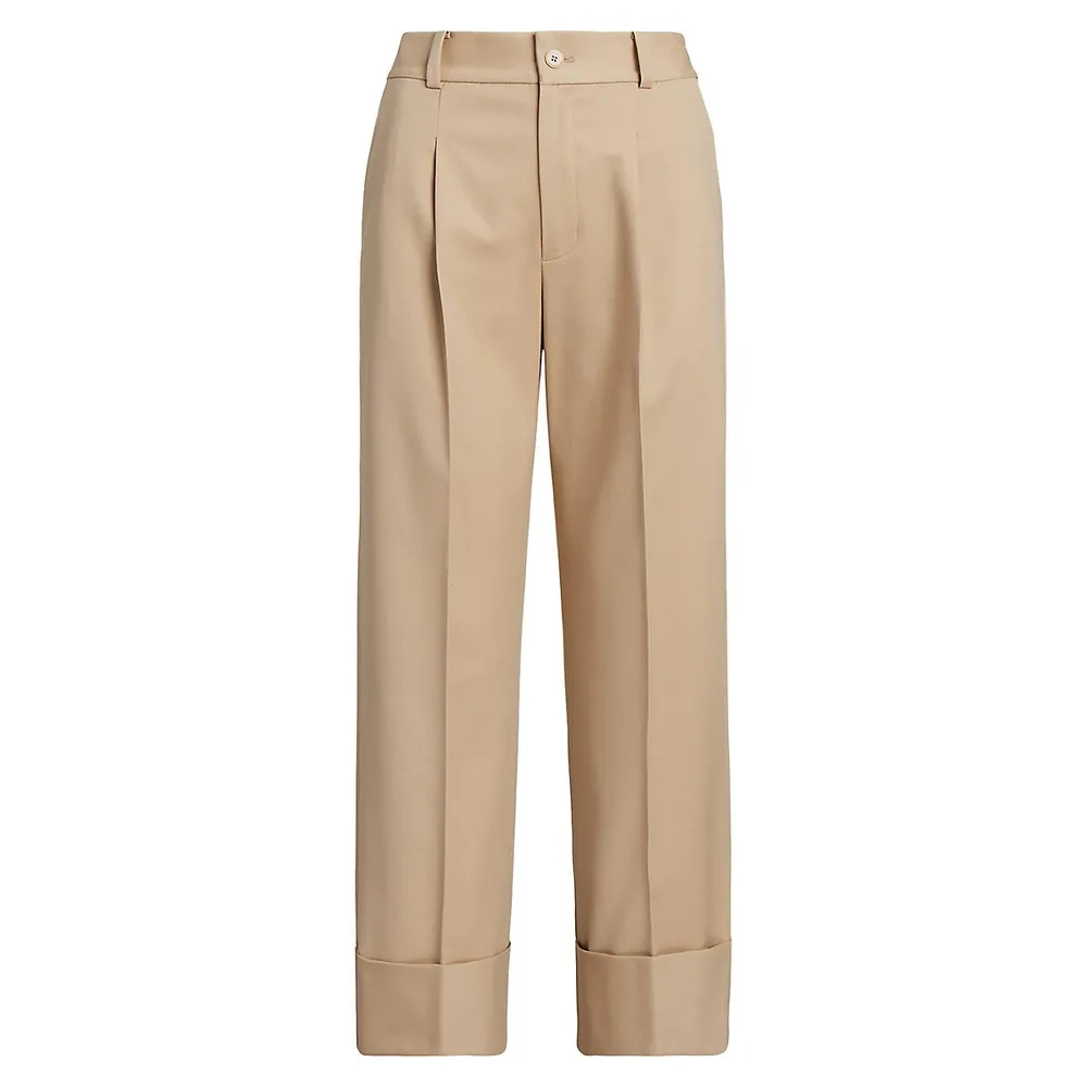 Pleated Wide-Leg Pants