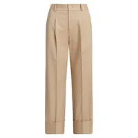 Pleated Wide-Leg Pants