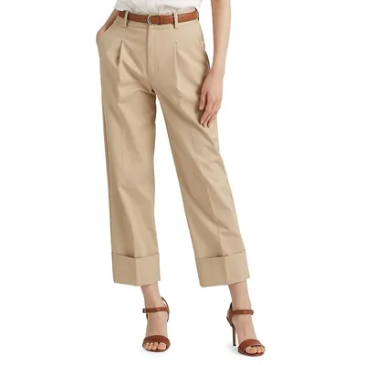 Pleated Wide-Leg Pants