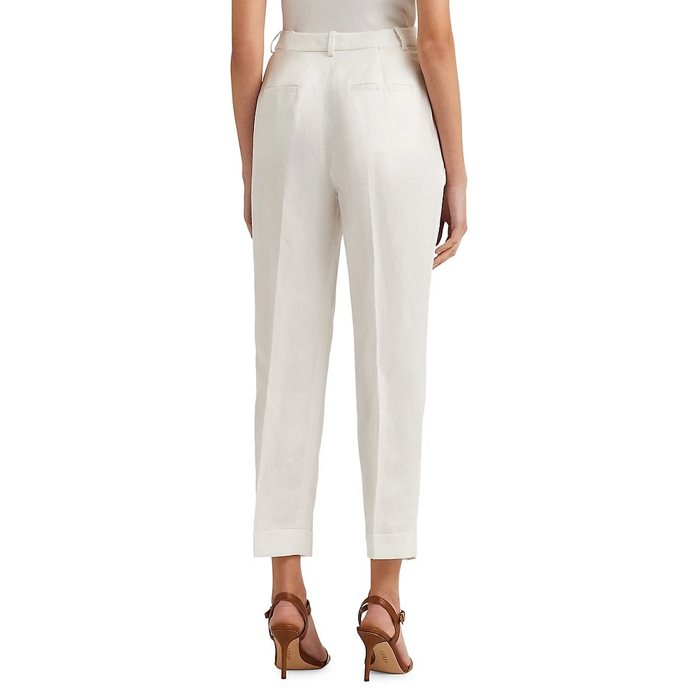 Krisztian Pleated Cropped Pants