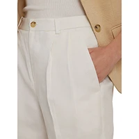 Krisztian Pleated Cropped Pants