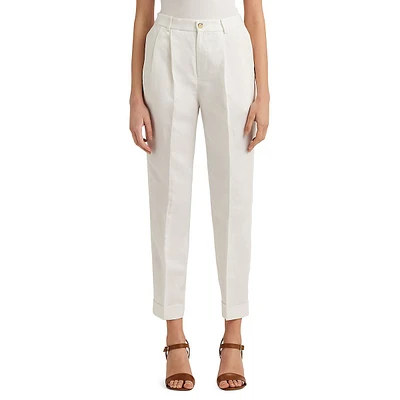 Krisztian Pleated Cropped Pants