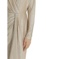 Metallic Stretch Knit Cocktail Dress