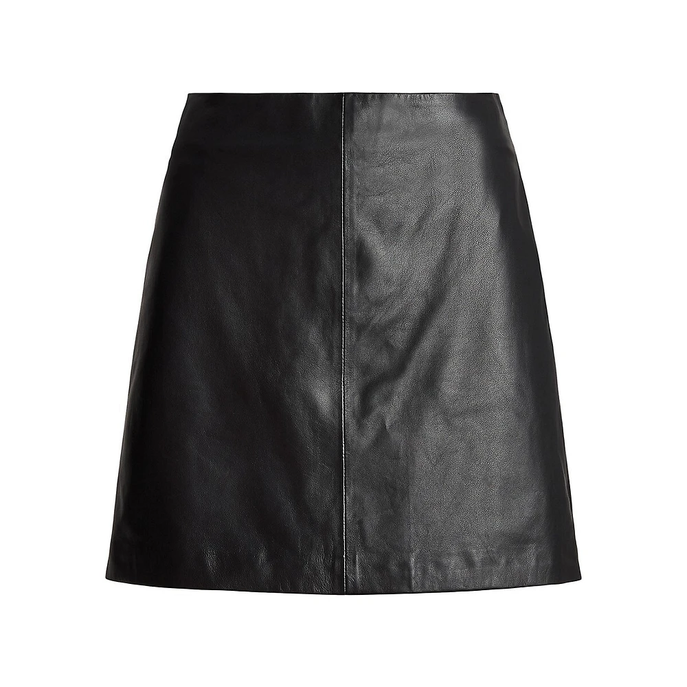 Leather Mini Pencil Skirt