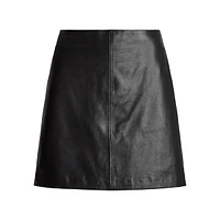 Leather Mini Pencil Skirt