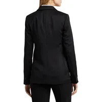 Double-Breasted Satin Crepe Blazer