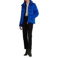 Water-Repellent Satin Duck Down-Blend Jacket