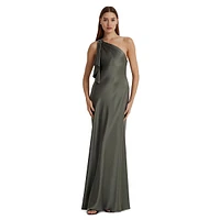 One-Shoulder Charmeuse Gown
