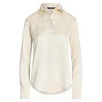 Classic-Fit Satin Charmeuse Shirt