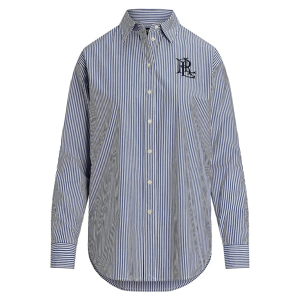 Chemise boutonnée à rayures infroissable