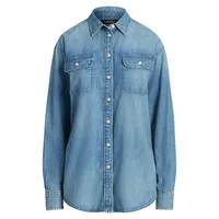 Relaxed-Fit Denim Utility Shirt