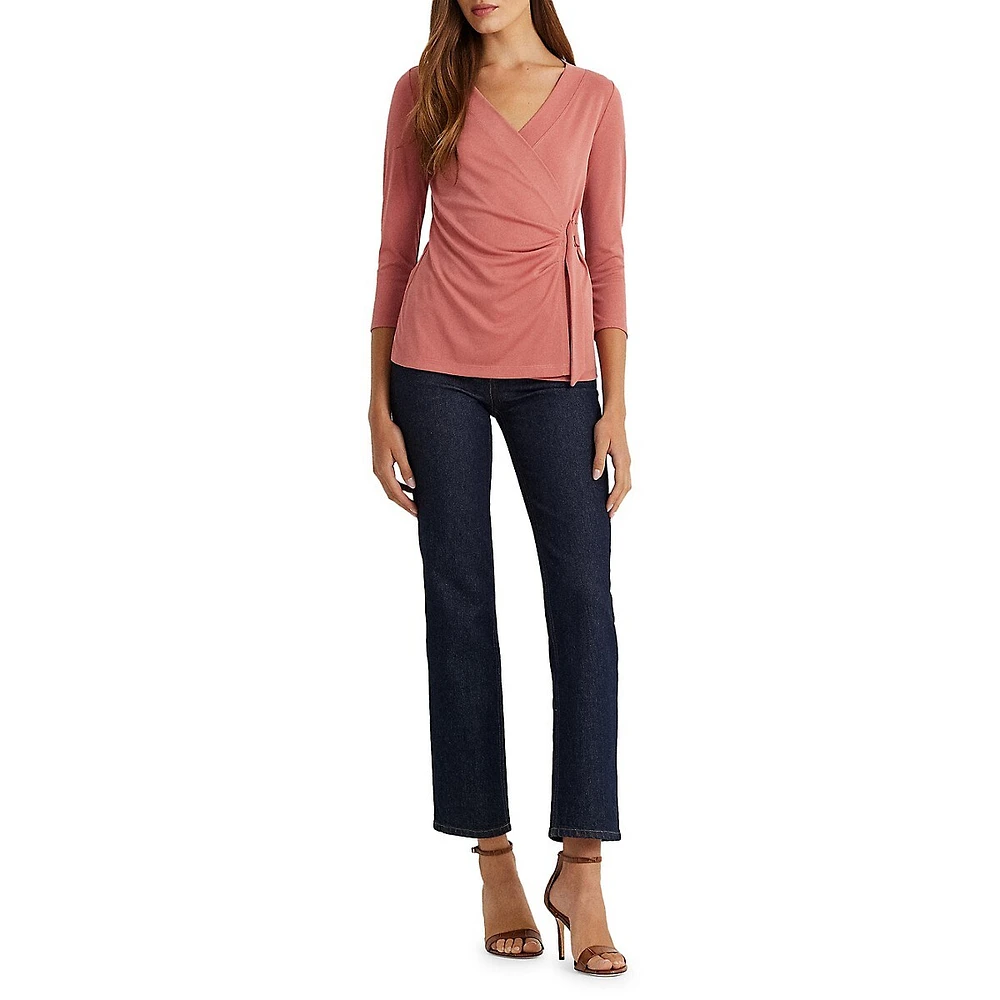 Lauren Ralph Lauren Faux Wrap Top