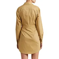 Belted Wrap Shirt Dress