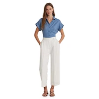 Linen Dolman-Sleeve Shirt