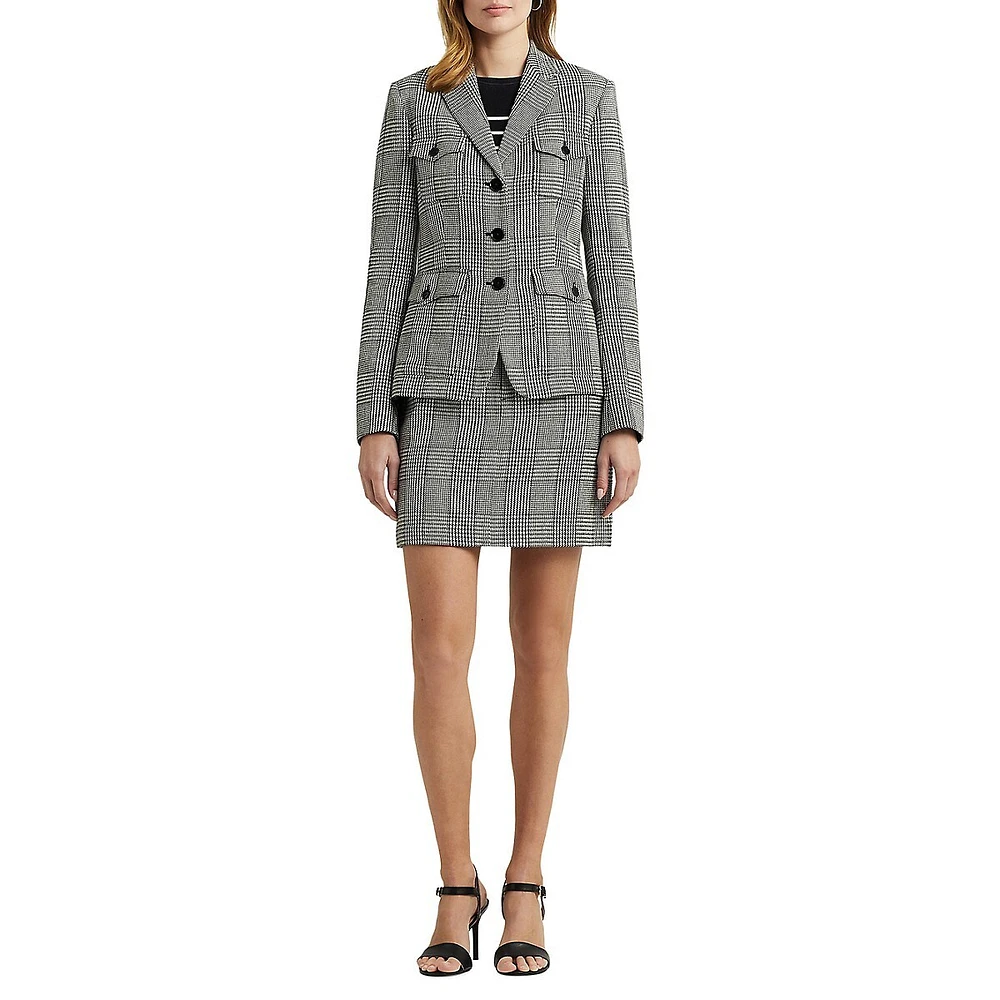 Glen Plaid Tweed Blazer