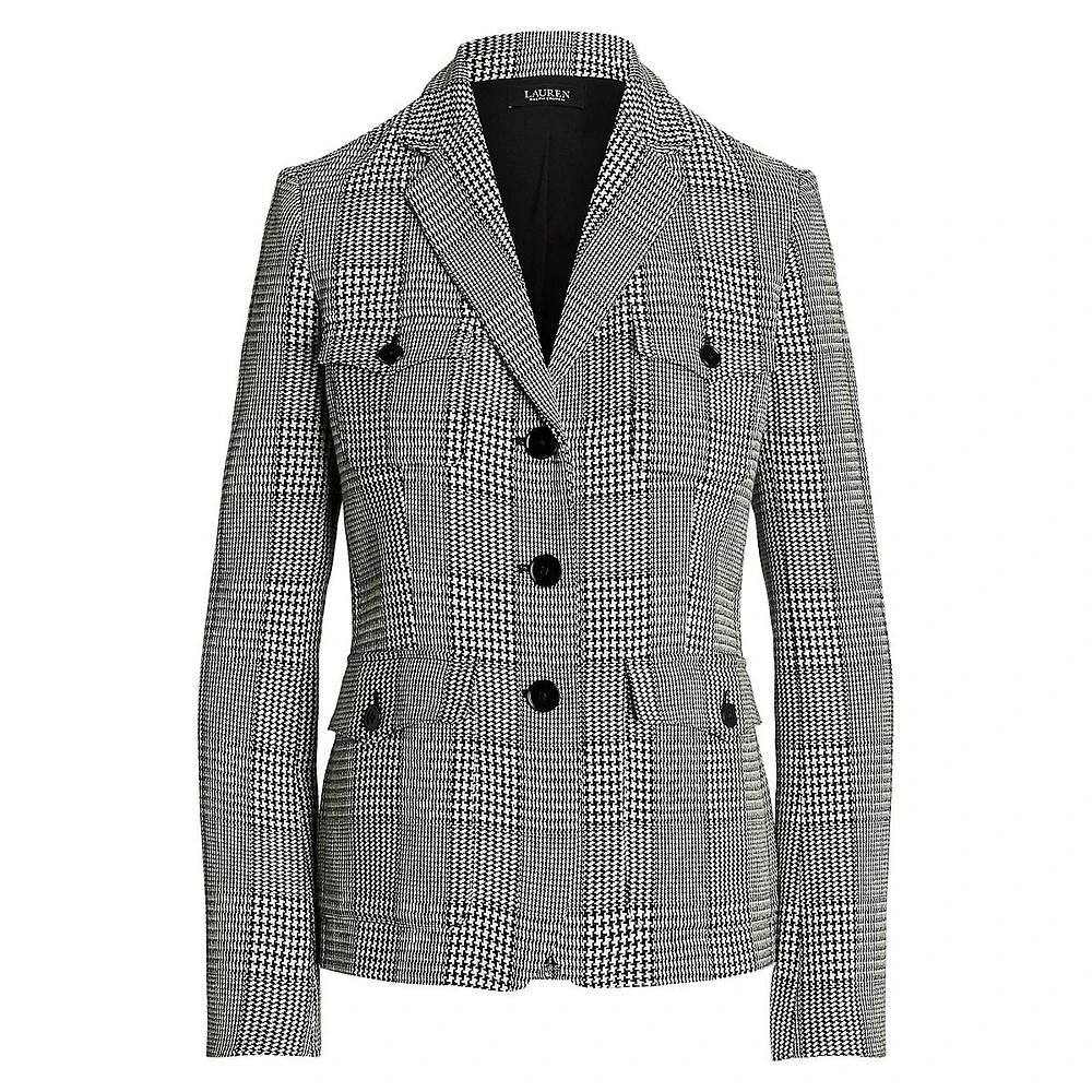 Glen Plaid Tweed Blazer