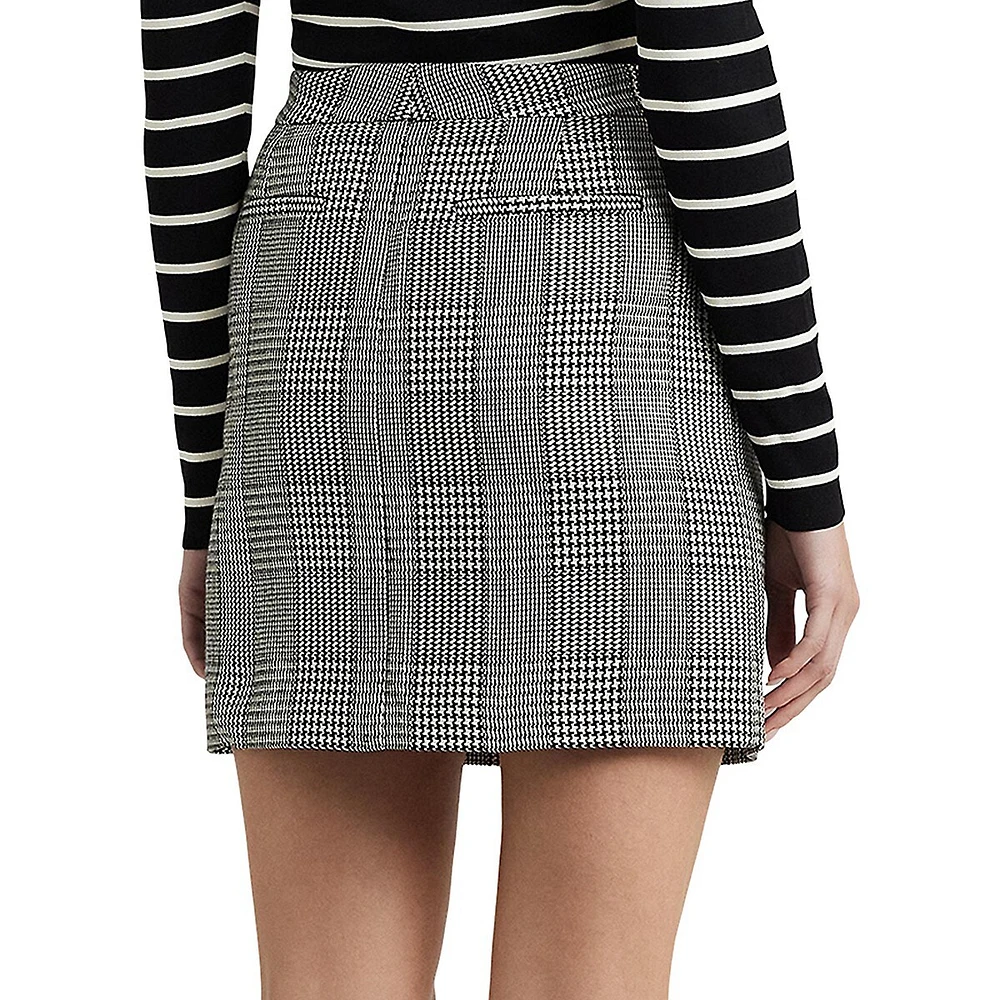 Glen Plaid Tweed Mini Skirt