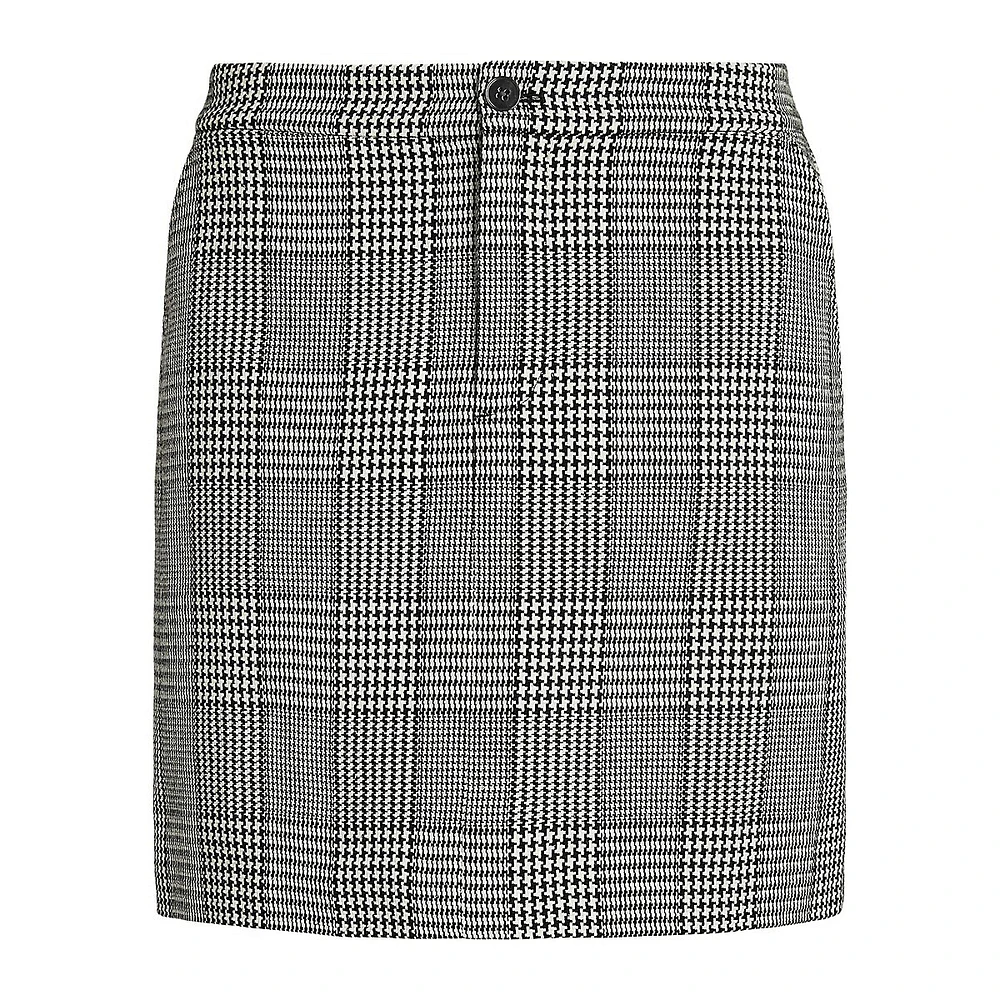 Glen Plaid Tweed Mini Skirt