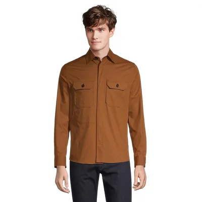 Flap-Pocket Long-Sleeve Shirt