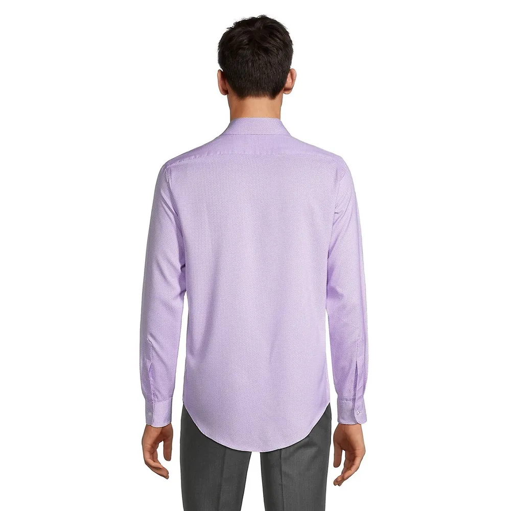Chemise habillée étroite en tricot performant à séchage rapide qui évacue l'humidité