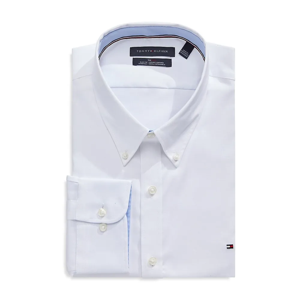 Tommy Hilfiger TH Flex Cotton Stretch Slim-Fit Dress Shirt