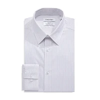 Steel+ Stretch Slim-Fit Wrinkle-Free Striped Performance Dress Shirt