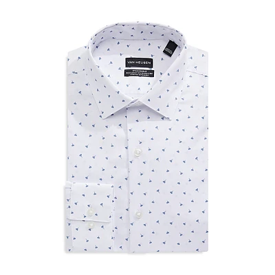 Stain Shield Stretch Regular-Fit Print Dress Shirt