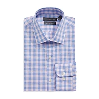 Slim-Fit Stretch-Cotton Check Dress Shirt