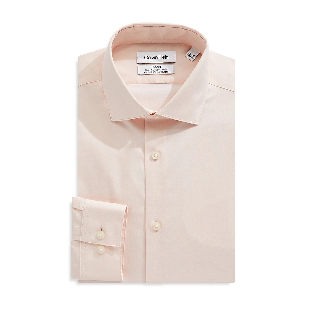 Slim-Fit Steel+ Stretch Dress Shirt