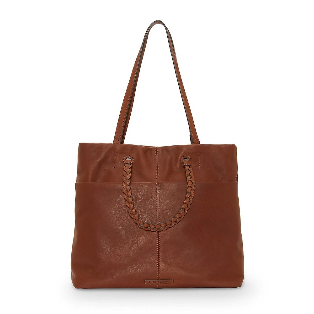 Jema Braided Leather Tote