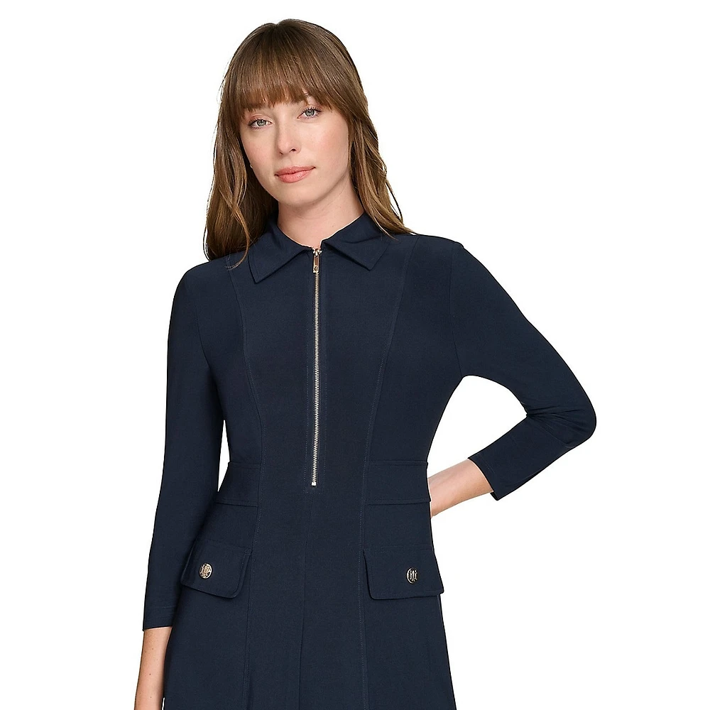 Polo Zip Shift Dress