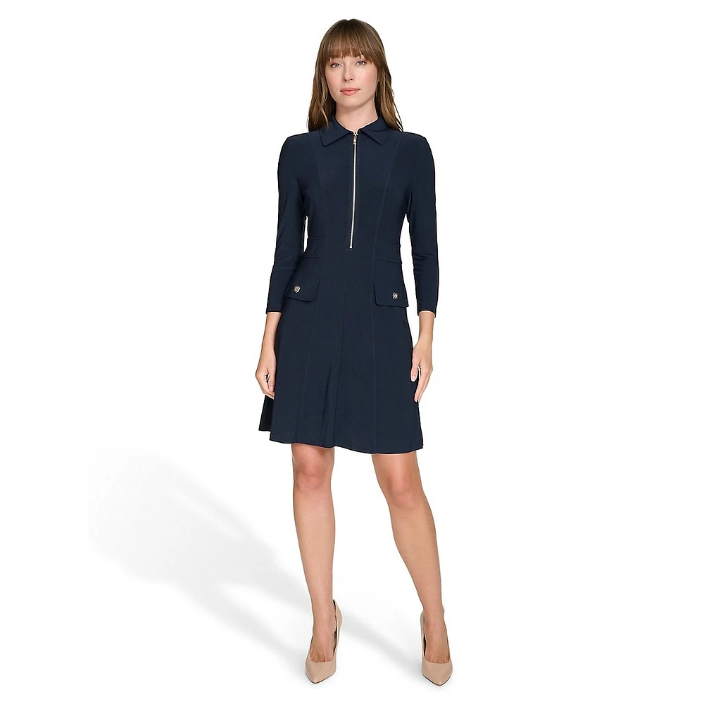 Polo Zip Shift Dress