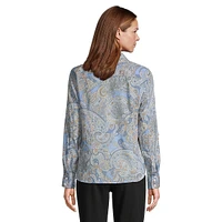 Dancing Paisley Roll-Tab Sleeve Shirt