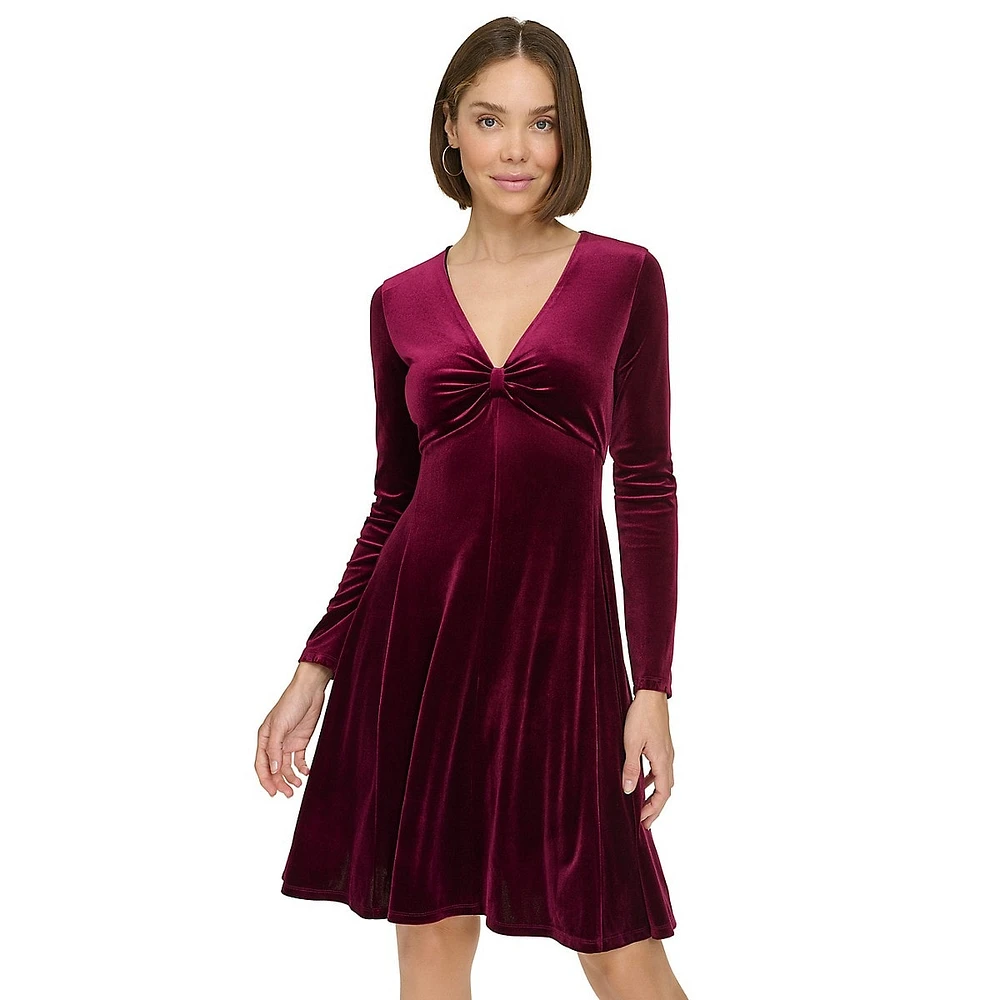 Stretch-Velvet Dress