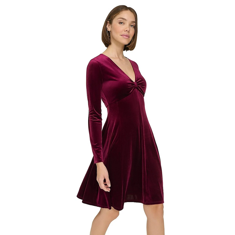 Stretch-Velvet Dress