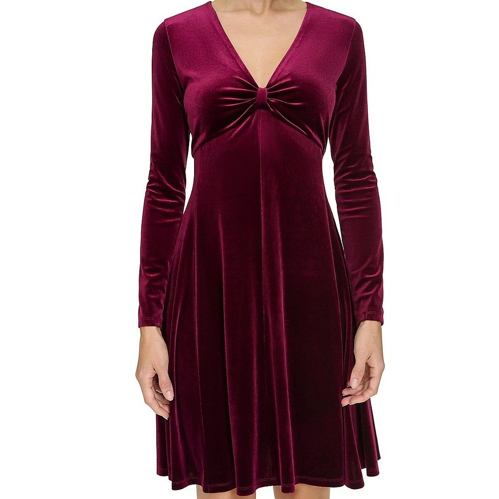 Stretch-Velvet Dress