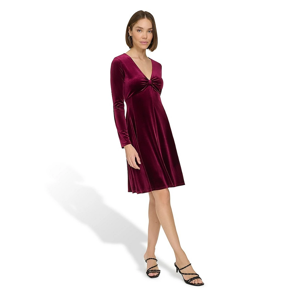 Stretch-Velvet Dress