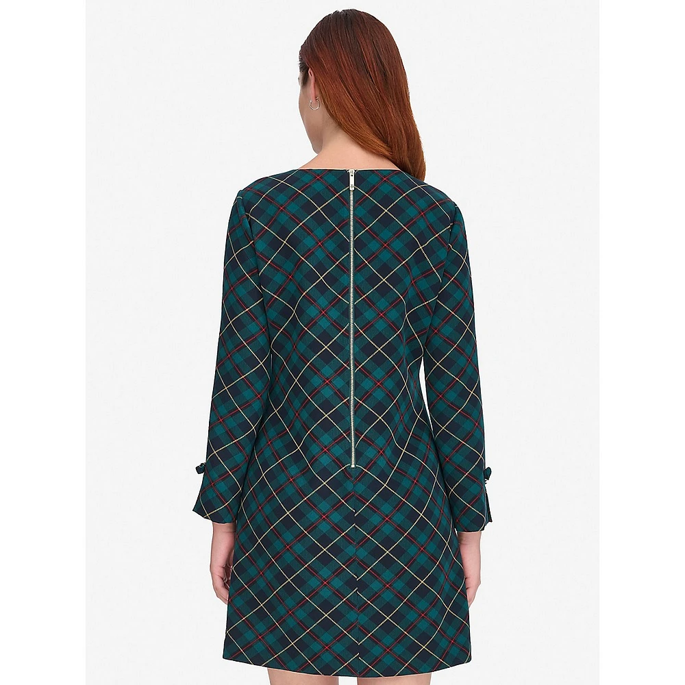 Watch Plaid Salon Stretch Shift Dress