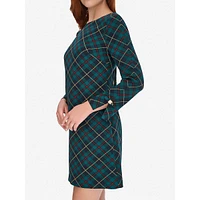 Watch Plaid Salon Stretch Shift Dress