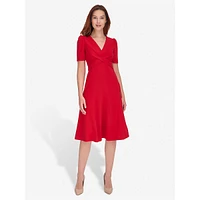 Criss-Cross Scuba Crepe Dress