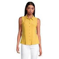 Sleeveless Button Shirt