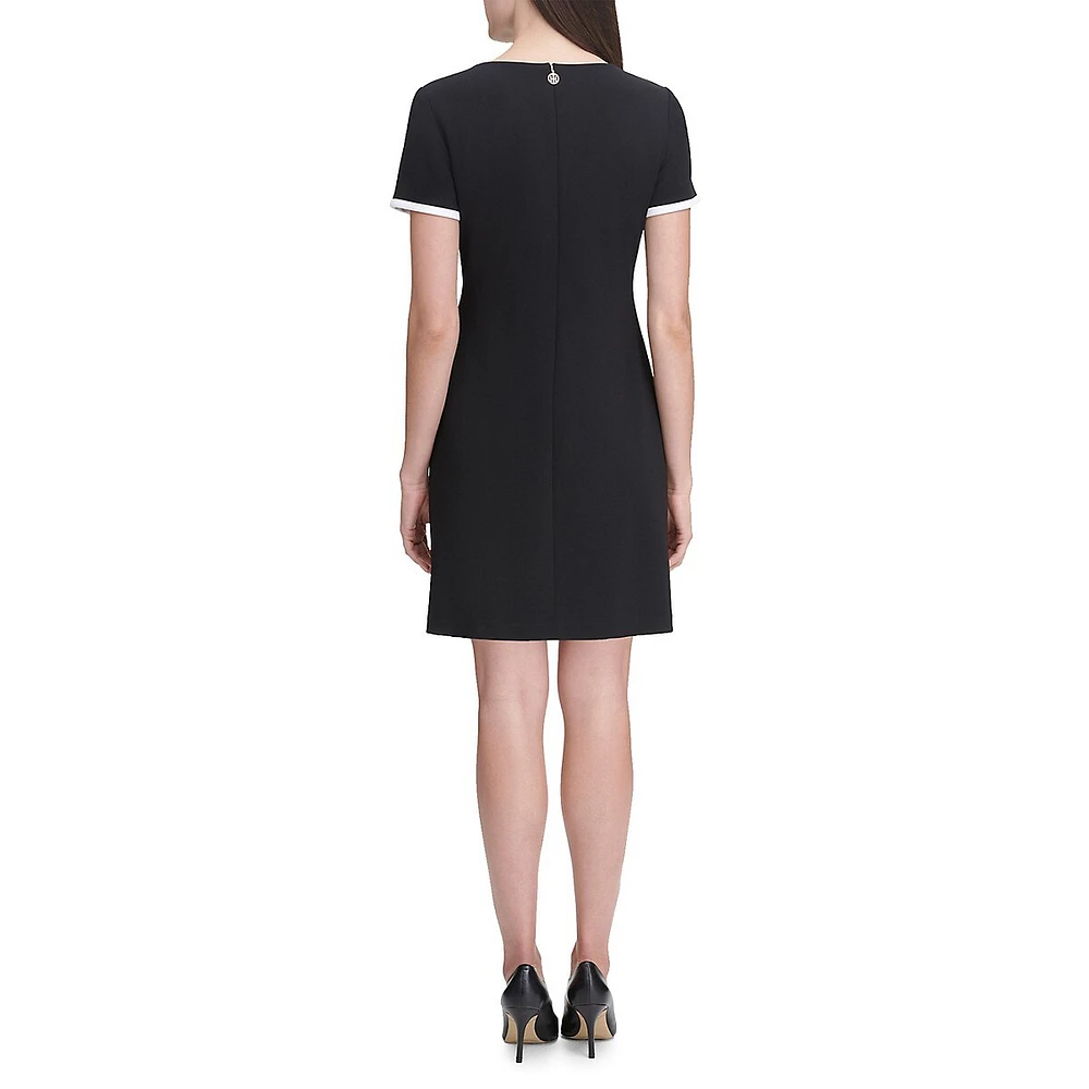 Scuba Crepe Pocket Short A-Line Dress