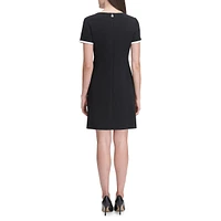 Scuba Crepe Pocket Short A-Line Dress