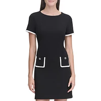 Scuba Crepe Pocket Short A-Line Dress