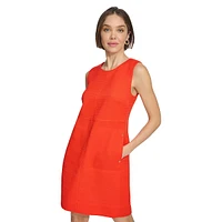 Hopsack Weave Shift Dress