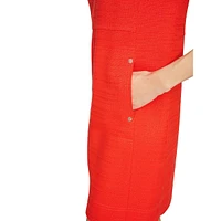 Hopsack Weave Shift Dress